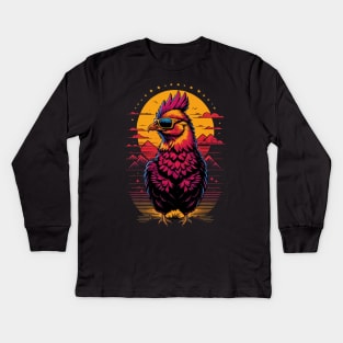 Cool Rooster Kids Long Sleeve T-Shirt